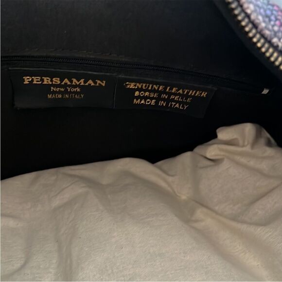 PERSAMAN satchel LEATHER Made in Italy Lightweight snakeskin pattern - Picture 5 of 7